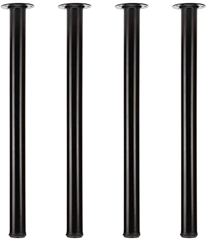 Photo 1 of QLLY 28 inch Adjustable Metal Desk Legs, Office Table Furniture Leg Set, Set of 4 (Black)
