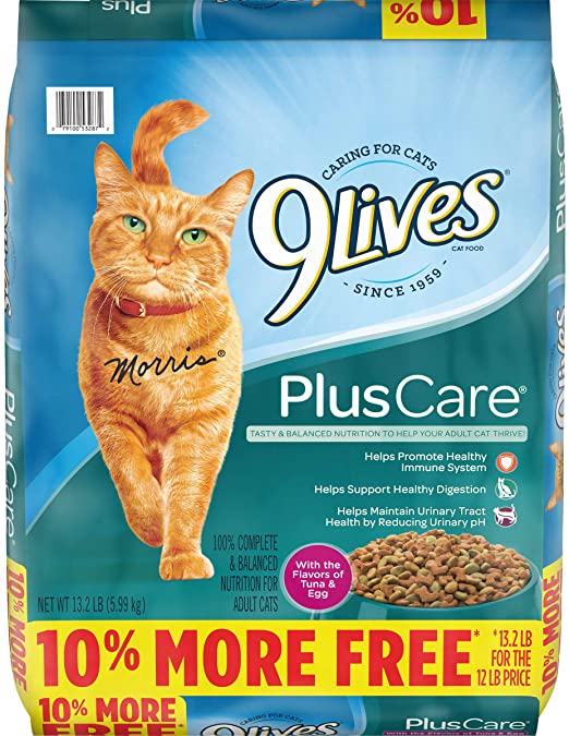 Photo 1 of 9Lives Plus Care Dry Cat Food, 13.3 Lb BB APRIL 16 2022