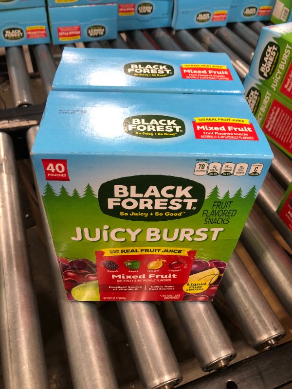 Photo 2 of 2 PACK!!! Black Forest Fruit Snacks Juicy Bursts, Mixed Fruit, 0.8 Ounce (40 Count)
BB DATE IS SEPTEMBER 2021! 