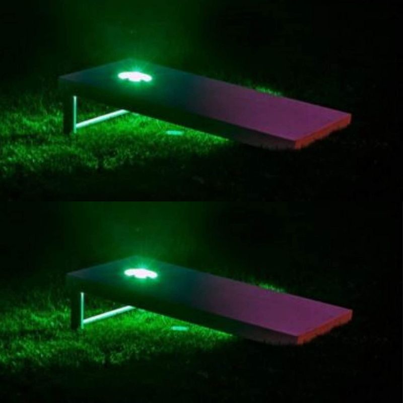 Photo 1 of AweFun Cornhole Lights - LED Lighting Kit for Corn Hole Boards- Multiple Colors and Options to Choose from - Waterproof, Bright, Easy to Install - Ideal for Family Backyard Play
