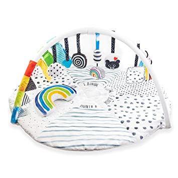 Photo 1 of Sassy Stages STEM Developmental Play Gym, Sensory Tummy Time Activity Play Mat w/Built-in Instructions, Ultra Plush & Machine Washable Playmat for Babies & Toddlers
