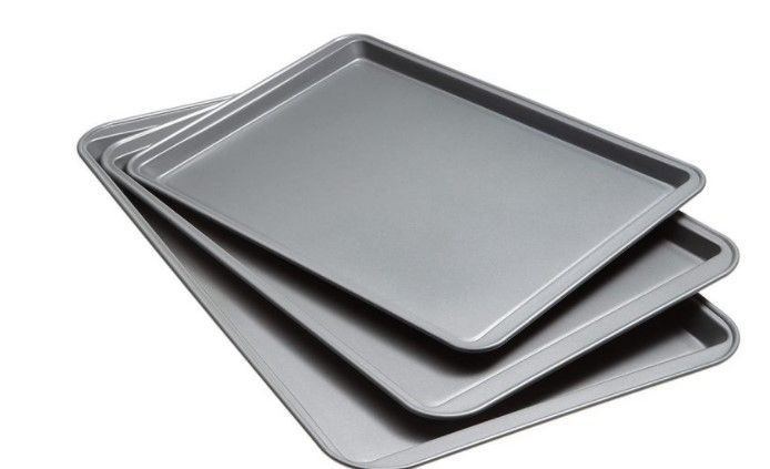 Photo 1 of GoodCook 4322 Professional Durable Steel Nonstick Cookie Sheet Bakeware Small, Medium, and Large Kitchen Pans for Versatile Cooking (3 Pack)