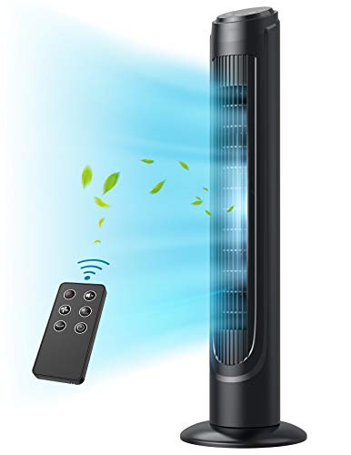 Photo 1 of Tower Fan, SUGOAL 90 Oscillating Fans with Remote, Quiet Cooling, 12 Modes, 12H Timer, Space-Saving, LED Display with Touch Control, 40" Portable Floor Bladeless Fan