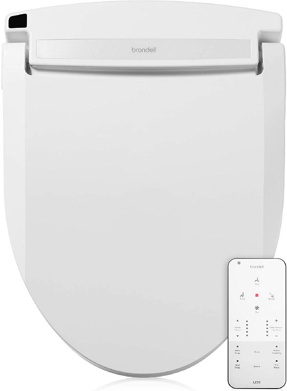 Photo 1 of Brondell Swash Electronic Bidet Toilet Seat LE99, Fits Elongated Toilets, White – Lite-Touch Remote, Warm Air Dryer, Strong Wash Mode, Stainless-Steel Nozzle, Saved User Settings & Easy Installation