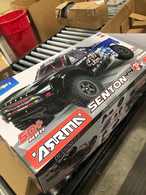 Photo 2 of ARRMA 1/10 SENTON 4X4 V3 3S BLX Brushless Short Course Truck RTR (Transmitter and Receiver Included, Required Batteries and Charger Not Included ), Red, ARA4303V3T2