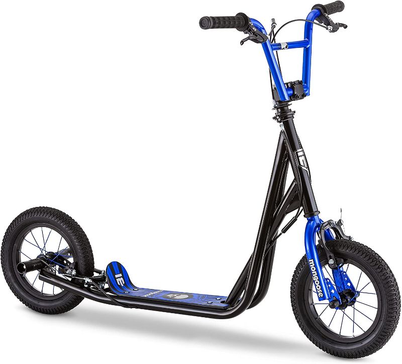 Photo 1 of Mongoose Expo Youth Scooter, Front and Rear Caliper Brakes, Rear Axle Pegs, 12-Inch Inflatable Wheels, Non Electric