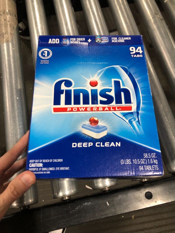 Photo 2 of Finish All In 1, Dishwasher Detergent - Powerball - Dishwashing Tablets - Dish Tabs, Fresh Scent, 94 Count Each
