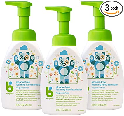 Photo 1 of Foaming Pump Hand Sanitizer, Alcohol Free, Unscented, Kills 99.9% of Germs, 8.45oz- Babyganics Pack of 3, BB jun 2022