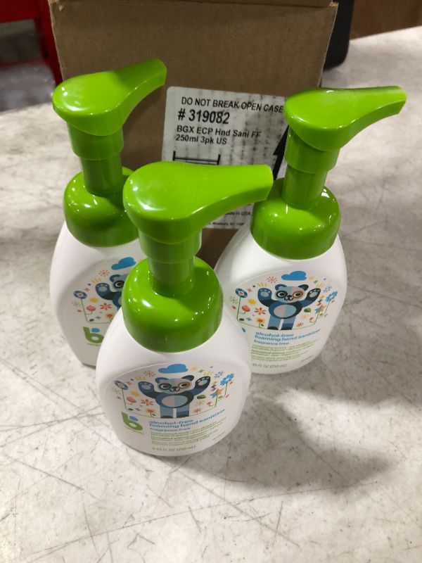 Photo 2 of Foaming Pump Hand Sanitizer, Alcohol Free, Unscented, Kills 99.9% of Germs, 8.45oz- Babyganics Pack of 3, BB jun 2022