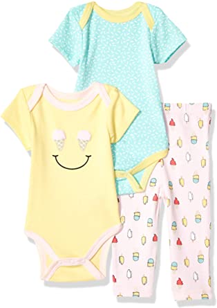 Photo 1 of Quiltex baby-girls Ice Cream Dream 3 Pc Turn Me Around Pant Set
