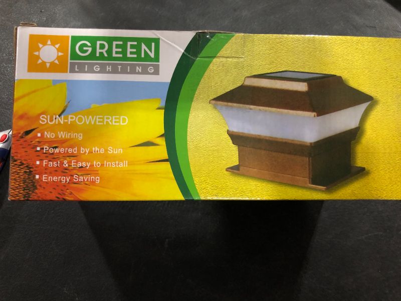 Photo 1 of 2 pack solar square outdoor post cap deck light 4x4 (cooper)