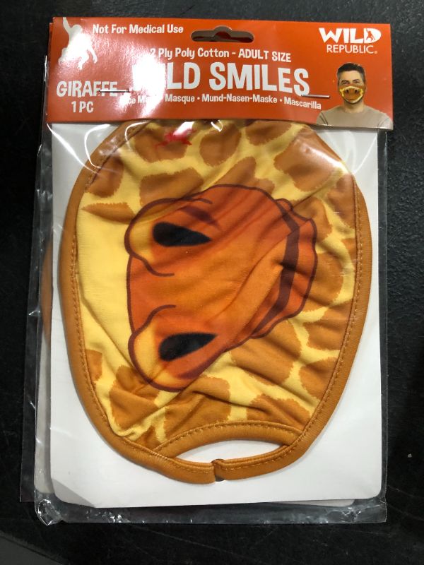 Photo 2 of 2pack Wild Republic Wild Smiles Face Mask, Reusable Face Mask, Washable Face Mask, Half Face Mask
