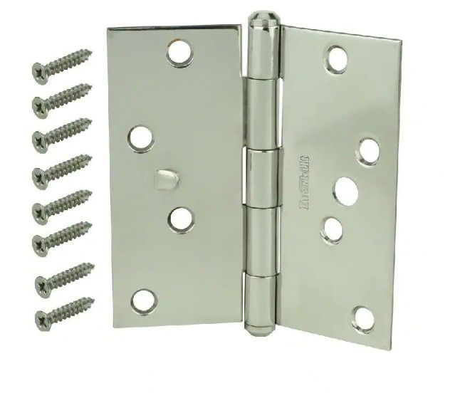 Photo 1 of                           4 in. Stainless Steel Square Corner Security Door Hinge
                          