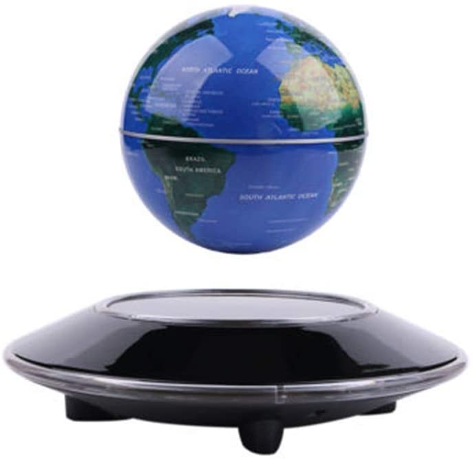 Photo 1 of Floating Globe 6" Magnetic Levitation Floating Globe Anti Gravity Rotating World Map LED Blue Globe for Children Educational Gift Home Office Desk Decoration (A)