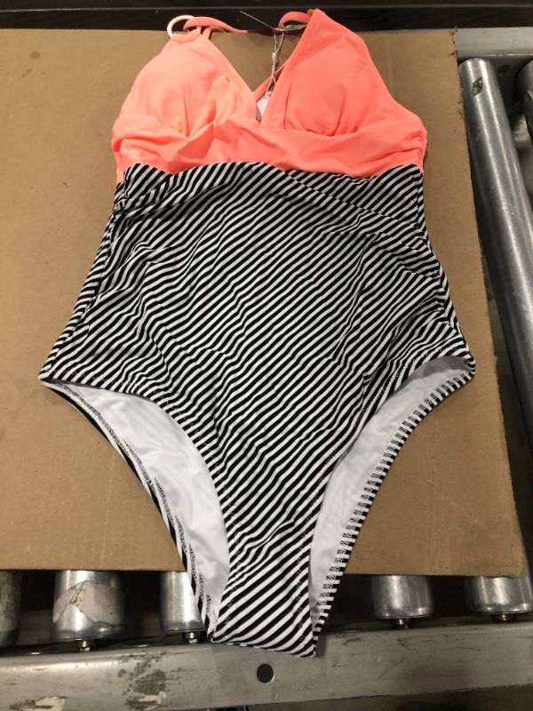 Photo 2 of Peachy And Striped One Piece Swimsuit
SMALL