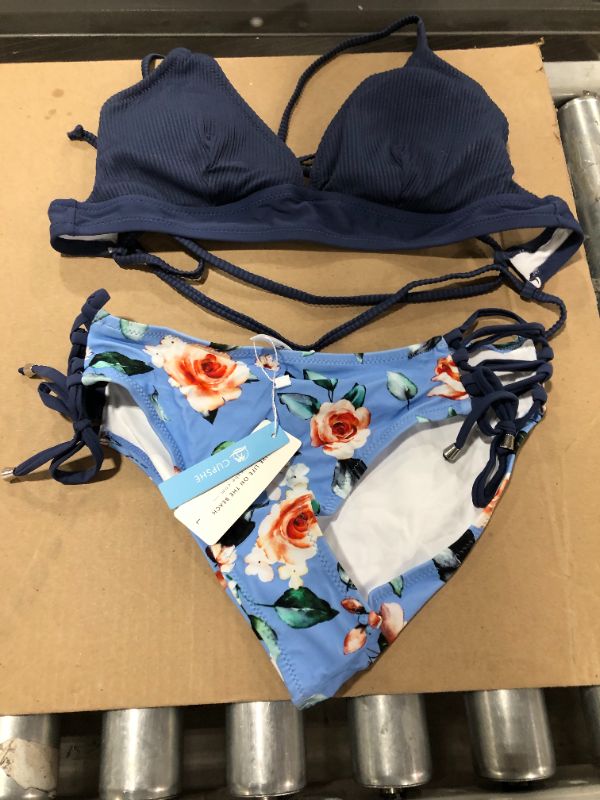 Photo 1 of Silvery Gray Velvet Bikini LARGE
