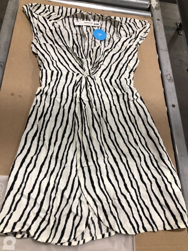 Photo 2 of Eva Wave Striped V-Neck Sleeveless Dress
XS