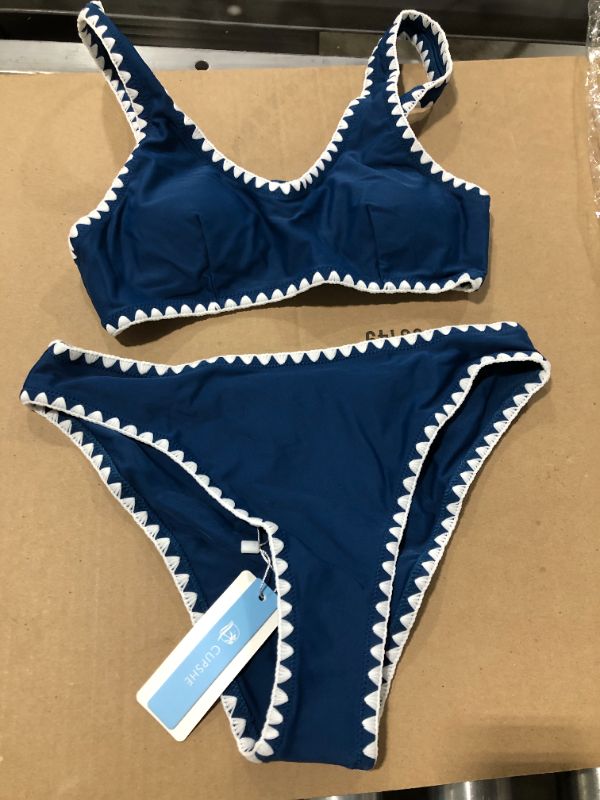 Photo 1 of Blue And White Crochet Trim Sporty Bikini
SMALL