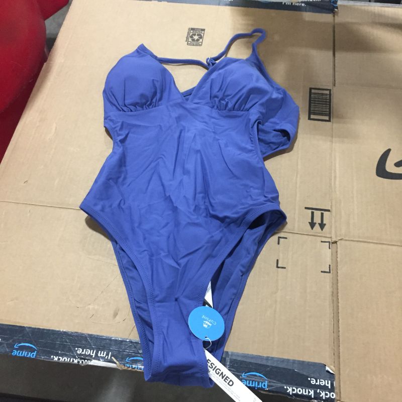 Photo 2 of Kasey Blue Cutout Back One Piece Swimsuit MEDIUM 
