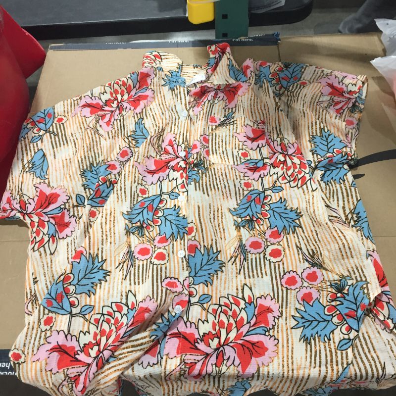 Photo 1 of Floral Print Buttoned Cover Up SMALL 
