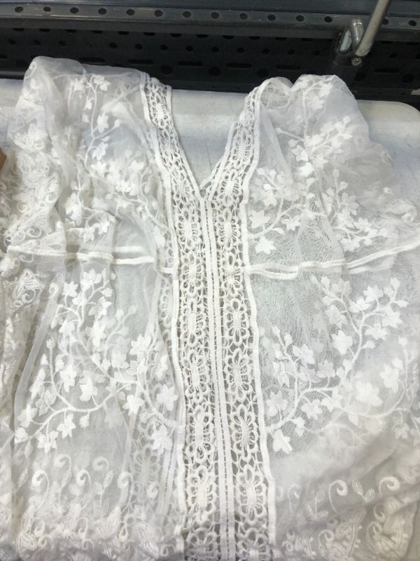 Photo 3 of White Lace Crochet Cover Up ONE SIZE 
 