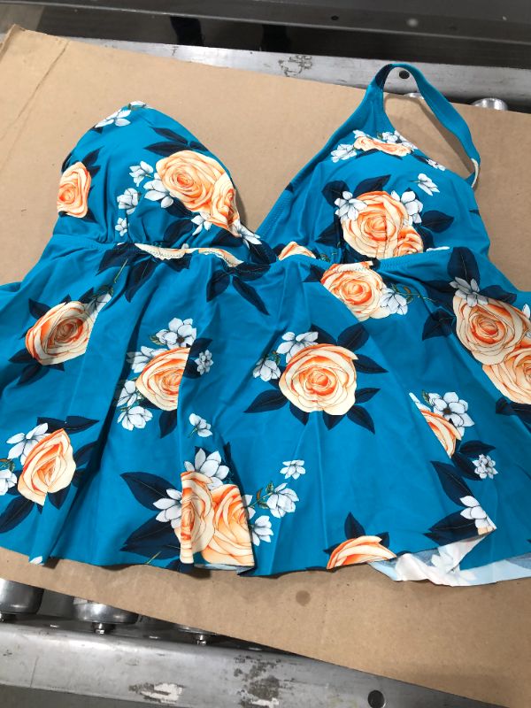 Photo 2 of Ashley Floral Ruffle Plus Size Tankini
2X