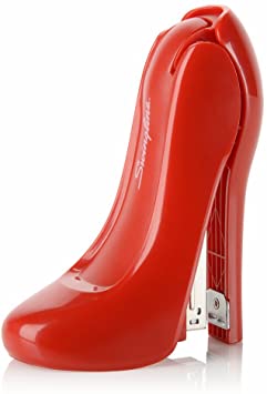 Photo 1 of Swingline Stapler, High Heel Stapler, Fun Desk Accessories, Novelty Desk Décor, 20 Sheet Capacity, Plastic, Red (70972)
