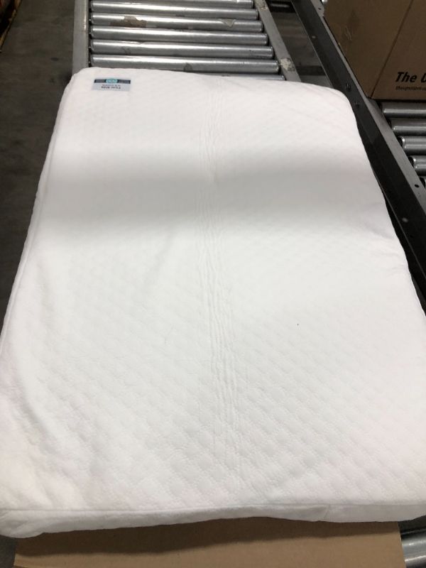 Photo 1 of hiccapop Pack and Play Pad [Dual Sided] w/Firm Side (for Babies) & Soft Memory Foam Side (for Toddlers) | Memory Foam Play Yard Pad | Playard Pad Foam for Pack and Play Fits (38"x26")
