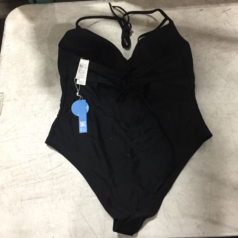 Photo 3 of Kacie Black Cut Out Plus Size One Piece Swimsuit 1x
