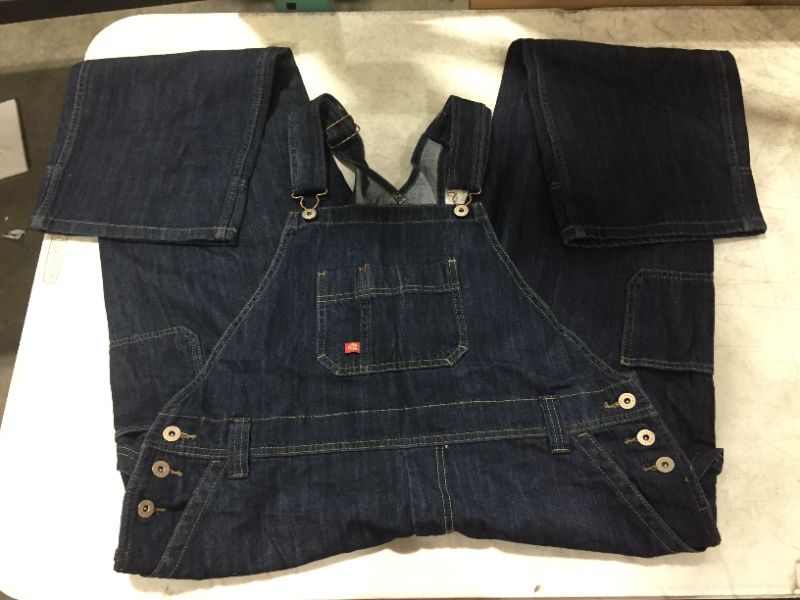 Photo 2 of Women's Relaxed Fit Bib Overalls, Dark Indigo large
