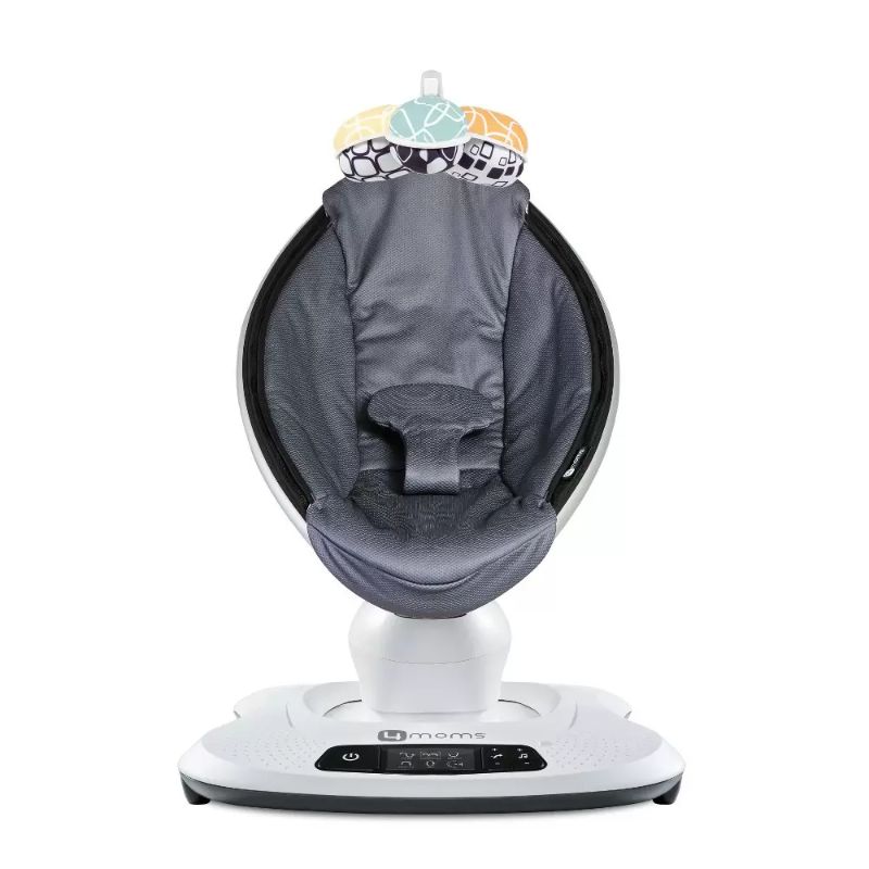 Photo 1 of 4moms mamaRoo 4 5 Unique Motions Bluetooth Enabled Baby Swing - Dark Gray Cool Mesh