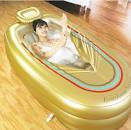 Photo 1 of "EVERFOUNT SPRING" Golden Color PVC Inflatable Portable Bathtub,Adult Bathtub For Adult TUB ONLY
