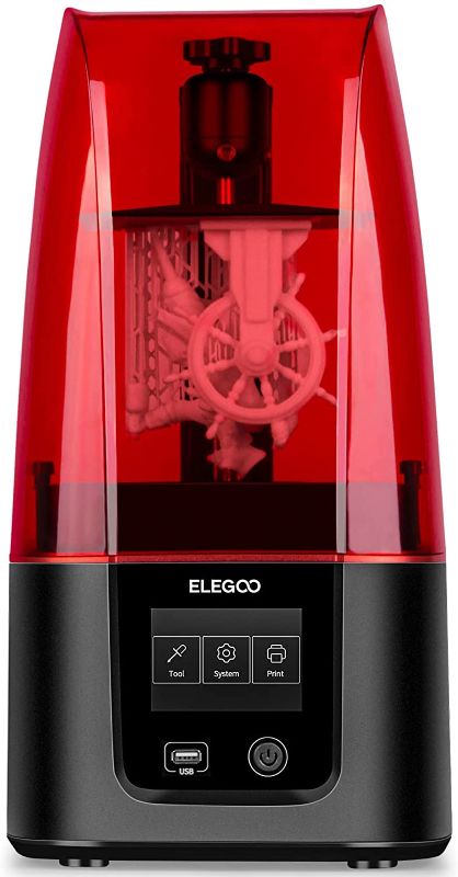 Photo 1 of ELEGOO Resin 3D Printer, Mars 3 MSLA 3D Printer with 6.66 inches Ultra 4K Monochrome LCD and Ultra-high Printing Accuracy, Print Size 143×89×175mm/5.62×3.5×6.8in
