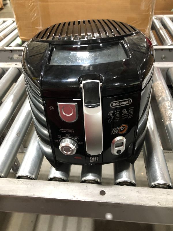 Photo 1 of De'Longhi D895 DeLonghi D28313UXBK Roto Deep Fryer, Black/Silver, 12.2 x 9.45 x 14.17 inches
