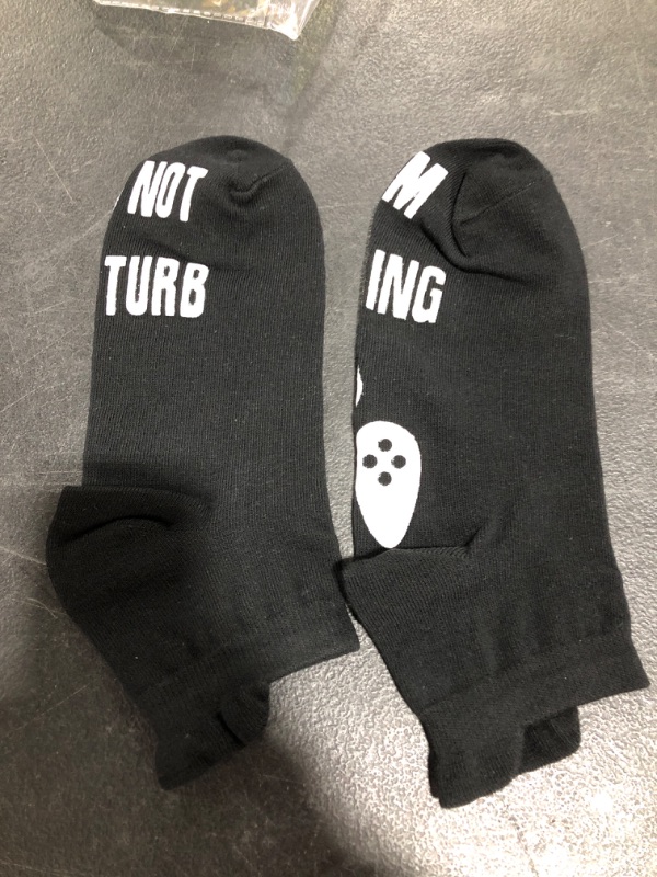 Photo 4 of Do Not Disturb I'm Gaming Socks, Gaming Sock Novelty Gifts for Teen Boys Mens Gamer Kids Sons Husbands Dad Father
ONE SIZE.