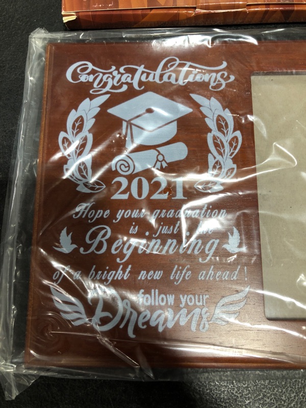 Photo 2 of CONGRATULATIONS 2021 GRADUATION WOOD PICTURE FRAME.