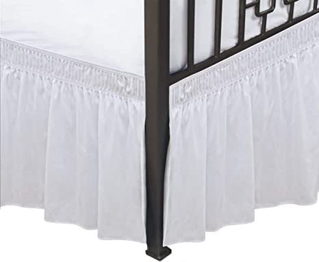 Photo 1 of Biscaynebay Wrap Around Bed Skirts with Split Corners for King Beds 21" Drop, White Elastic Dust Ruffles Easy Fit Wrinkle & Fade Resistant Silky Luxurious Fabric Solid Machine Washable
TWIN/TWIN XL.