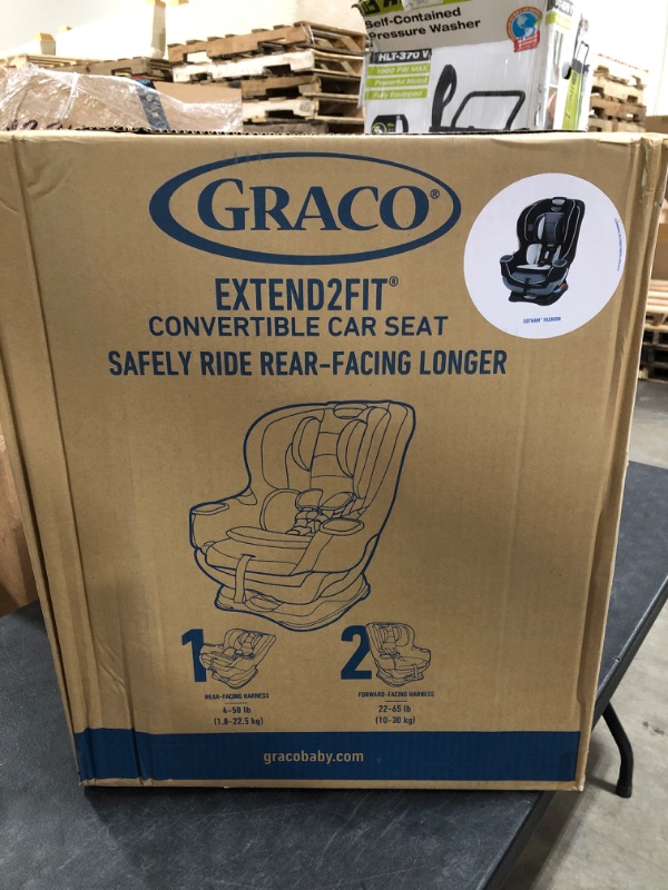 Photo 3 of Graco Extend2Fit Convertible Car Seat, Ride Rear Facing Longer with Extend2Fit, Gotham
