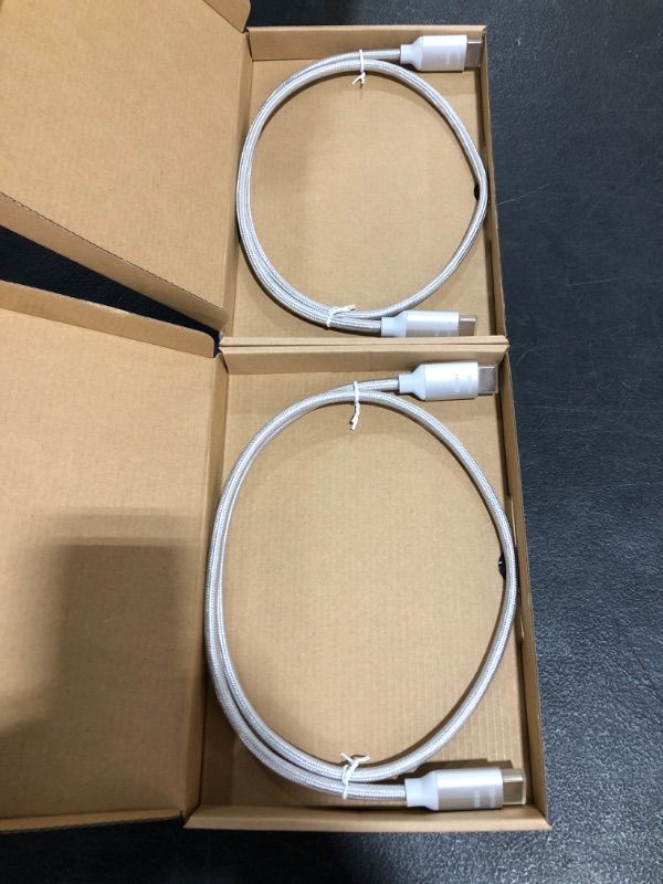 Photo 1 of Amazon Basics 10.2 Gbps High-Speed 4K HDMI Cable with Braided Cord, 3-Foot, Silver
LOT OF 3.