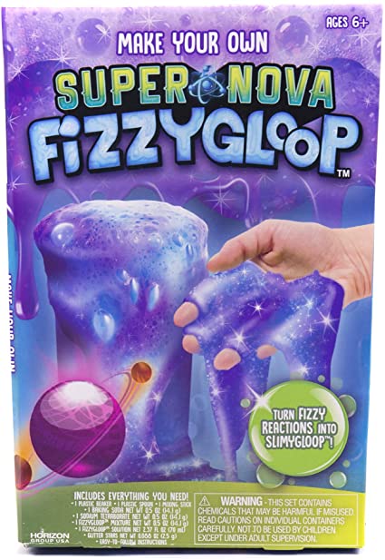 Photo 1 of Fizzygloop Super Nova DIY Slime Making Kit by Horizon Group USA, Make Your Own Fizzy, Sparkly, Gooey, Sticky, Stretchy Slime Putty, Add Color & Glitter, Purple
