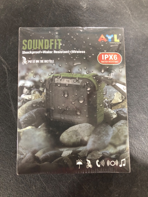 Photo 4 of AYL Soundfit Bluetooth Shower Speaker - Certified Waterproof - Wireless, Easy Pairing with All Bluetooth Devices, Phones, Tablets, Computers (Green)
