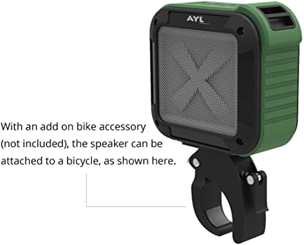 Photo 2 of AYL Soundfit Bluetooth Shower Speaker - Certified Waterproof - Wireless, Easy Pairing with All Bluetooth Devices, Phones, Tablets, Computers (Green)
