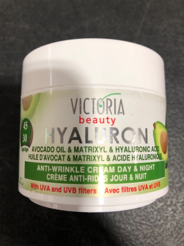 Photo 3 of Hyaluron Anti-Wrinkle Cream with Avocado Oil - for Mature Skin (Age 30+) - Intensive Natural Cream for Day & Night With UV Filters
