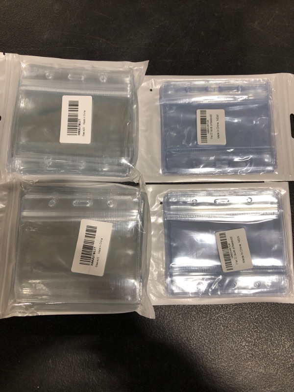 Photo 3 of CLEAR ID BADGE PROTECTIVE SLEEVES. LOT OF 4 PACKS.