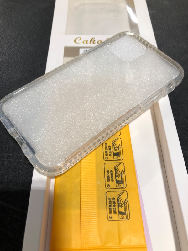Photo 1 of Caka Clear Case for iPhone 11 Case Full Body Protection with Built in Screen Protector Glitter Sparkly Rhinestone Diamond Girls Girly Women Soft 360 Transparent Crystal Case for iPhone 11 6.1 (Clear)
