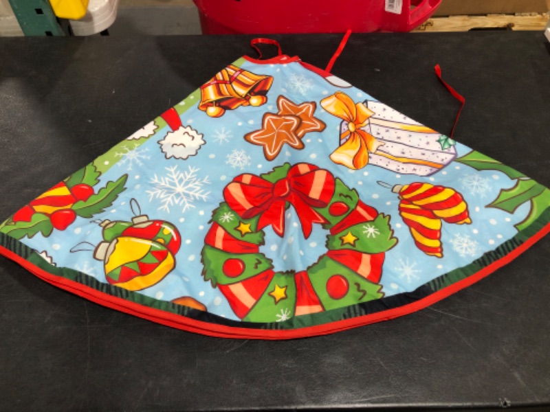 Photo 1 of CHRISTMAS TREE SKIRT, 48 INCH ROUND.