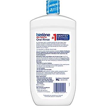 Photo 2 of Biotene Oral Rinse Mouthwash for Dry Mouth, Breath Freshener and Dry Mouth Treatment, Fresh Mint - 33.8 fl oz
06/2024.