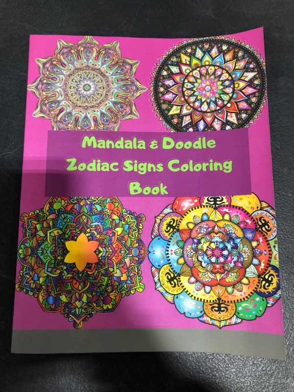 Photo 2 of Mandala & Doodle Zodiac Signs Coloring Book: Creative Haven Astrology Designs, Stress Relieving For Adults Teens Kids Paperback
