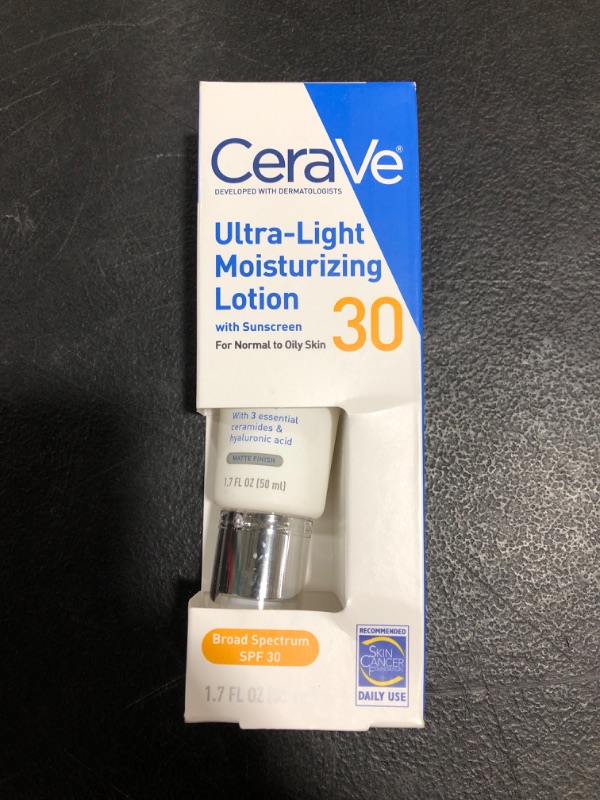 Photo 1 of CeraVe Moisturizing Lotion SPF 30| Sunscreen and Face Moisturizer with Hyaluronic Acid & Ceramides | Oil Free | 1.7 Ounce

