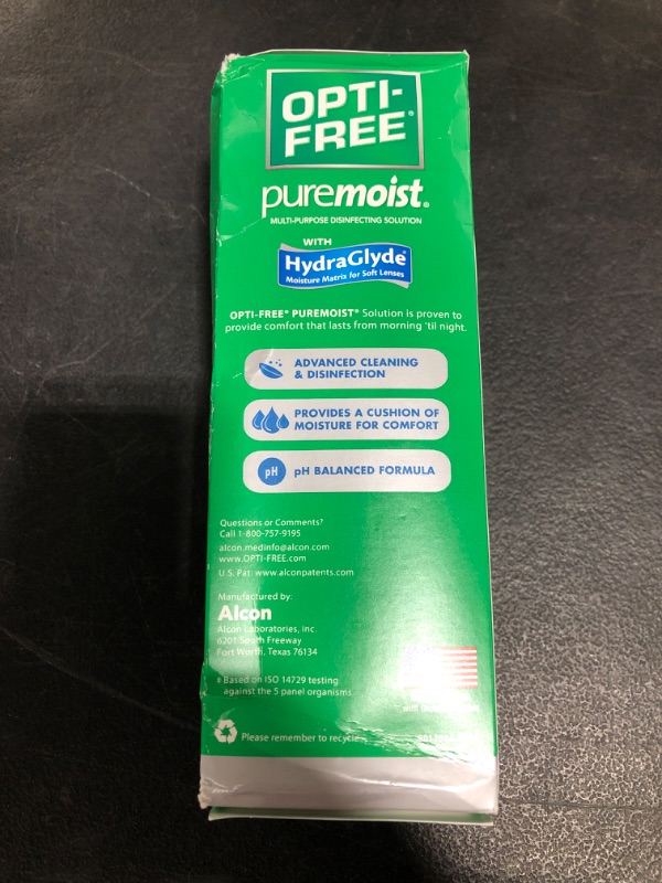 Photo 4 of Opti-Free Puremoist Multi-Purpose disinfecting Solution with Lens case, 16 Fl Oz
